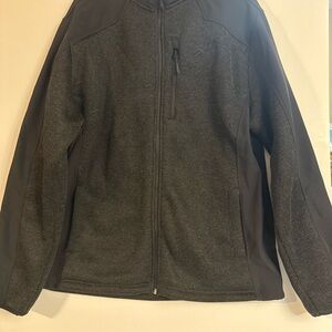 Reebok Outerwear Black Jacket XL Black Heather